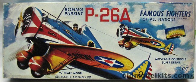 Aurora 1/43 Boeing P-26A Peashooter, 115-98 plastic model kit